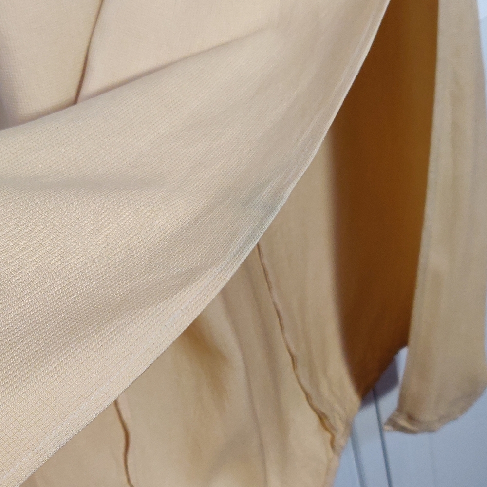 Casual Corner Light Yellow Silk Maxi Dress - Picture 6 of 13